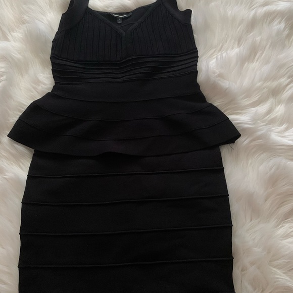 NASTY GAL BLACK PEPLUM DRESS - Picture 2 of 5